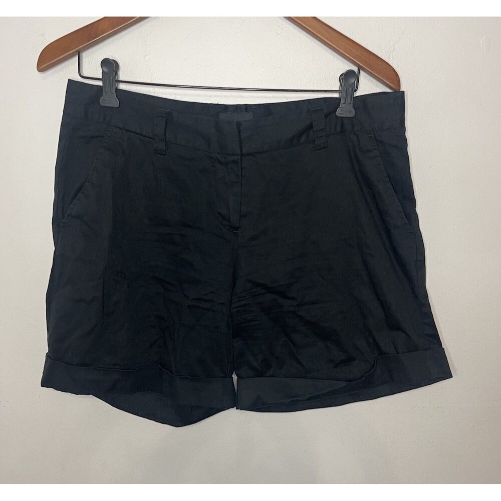 The Limited Sexy Drew Fit Black Women's 8 Chino Shorts Cuffed Cotton